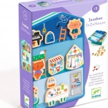 fa mágneses Djeco házikó cicás figurákkal