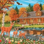 Cobble Hill családi puzzle – Tó a kunyhónál, 350 darab