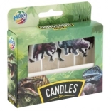 3D születésnapi gyertyák – dinoszauruszok, 5 db