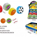 Sportmotívumos jojólabda világító effektekkel 5,5 cm