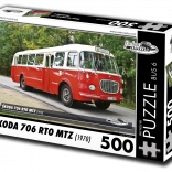RETRO-AUTA puzzle Škoda 706 RTO MTZ 500 darab