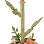 3D fa kirakó rózsaszín rózsa ROBO TIME