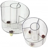 Irodaszerei szervező, átlátszó fehér