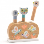 Fa játék kiugró szivárvány állatkák Djeco