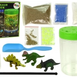 Világító dísz Dino kert az üvegben