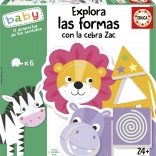 Beillesztő Játékszett Fedezd fel a formákat Zak Zebrával