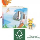 SMALL FOOT fából készült képeskönyv méhecskével