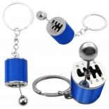 Fém kulcstartó kézi váltó formában – kék