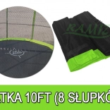 Védőháló trambulinhoz 305 cm (10 ft), 8 oszlophüvely, zöld, SkyRamiz