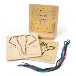 Bigjigs Toys fűzés számok szerint – vadállatok