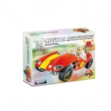 Retro versenyautó fém építőkészlet, 230 darab