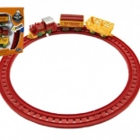 Kulcsos vonat két kocsival és sínpárral