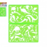 Műanyag rajzsablonok 2 db 11 × 18 cm