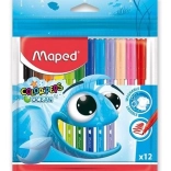 Szett színes filctollak MAPED Color'Peps Ocean 12 db
