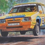 Škoda Favorit Rallye 96 autómodell 1:72 méretarányban
