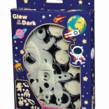 Világító dekoráció falra és mennyezetre – csillagok és égitestek, 41 db