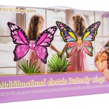 lányoknak szóló pillangótündér jelmez szivárványruhával és koronával