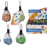 Üveggolyók hálóban