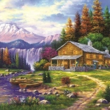 Puzzle Naplemente a hegyekben 1000 darab