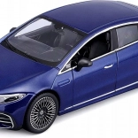 2022 Mercedes-Benz EQS modell kék 1/27 méretarány