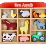 Fa farmás állatkák készlet keretben