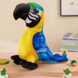 Sárga plüss papagáj 20 cm