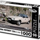 Puzzle RETRO-AUTA Škoda Favorit 136 L 1000 darab