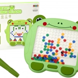 Oktatási mágneses tábla Frog Stylus Pad Puzzle Zöld gyöngyökkel