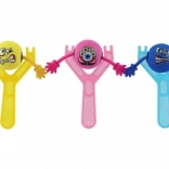 Műanyag csúzli mosolygóval 14 cm három színben