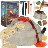oktató készlet – vulkán dinoszaurusszal és lávakísérlettel