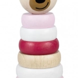 Fa piramis medve fejjel rózsaszín