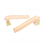 Felüljáró sínek pillérekkel, 2 db – Bigjigs Rail