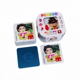 Pexeso Foglalkozások 1 – vízálló, cseh–szlovák–angol, 64 kártya fémdobozban