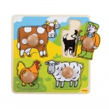 Bigjigs Toys beillesztős oktató puzzle farm