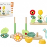 Virágos kert fa kirakójáték gyerekeknek