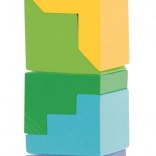 Színes fa torony építéshez