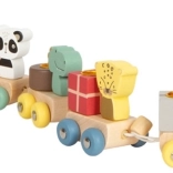 Small Foot fa születésnapi vonat állatokkal és számokkal