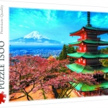 Trefl puzzle 1500 darab – Pagoda és a FUJI-hegy, Japán