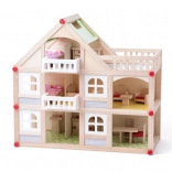 Kétszintes babaház terasszal