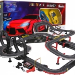 14 méteres versenypálya gyerekeknek 3-8 éves korig, sebességváltási lehetőséggel és 2 autóval