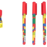 Kék tintájú golyóstoll 0,7 mm – kockás dizájn