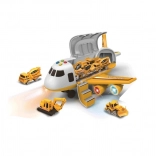 Teherszállító repülőgép rakodótérrel és 3 kisautóval 1:64