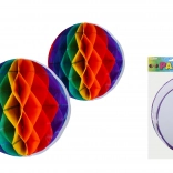 Színes papír gömbök felakasztásra 30 és 25 cm