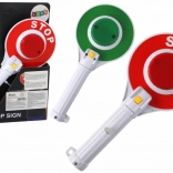 Gyermek rendőrségi jelzőtárcsa – kétoldalas, fényekkel (Állj/Mehet)