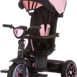 Háromkerekű napellenzővel és zenélő dobozzal Chipolino Derby 2 az 1-ben Flamingo