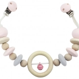 Hess függeszthető játéka babakocsira rózsaszín csengővel