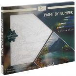 számozott kifestő vászonra – tájkép 30 × 40 cm