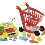 Bevásárlókocsi gyermekeknek tartozékokkal és kasszával