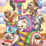 Ravensburger játékos kiscicák kirakó, 35 darab