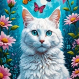 Enjoy puzzle fehér macska 1000 darab